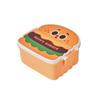 Lonchera de Hamburguesa para Estudiantes de Primaria que Van a la Escuela y Trabajadores de Oficina, Lonchera Dividida, Caja Portátil Linda de Dibujos Animados para Mantener Fresco
