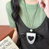 Bolsa de Llaves Larga de Cuero con Colgante para Llavero Collar con Marca de Cuero Llavero para Gafas Accesorios de Moda