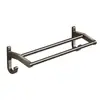 Estante para Toallas Ermo sin Taladro Gancho para Toallas de Baño Barra para Toallas de Baño y WC Barra Doble para Colgar Estante de Almacenamiento Montado en la Pared