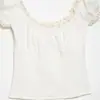 Blusa feminina xadrez com renda, estilo INS moderno e casual da marca Z, popular online, best-seller transfronteiriço, estilo europeu e americano, branco, outros itens da ZA