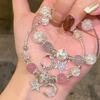 Pulseira de Miçangas de Cristal de Frutas Pulseira para Meninas Pulseira para Namorada Corda de Mão de Nicho Joias de Borla Exquisitas