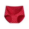 Roupa Íntima Vermelha para Mulheres em Seu Ano Zodiacal, 10A Antibacteriana Cintura Alta Controle de Barriga Ano do Cavalo 2026 Shorts Vermelhos Triangulares Antibacterianos Atacado