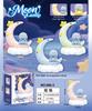 Lámpara de Mesa Luna Barco Luz para Dormir en Recámara Luz Nocturna para Bebé Niños Lámpara LED de Mesita de Noche para Niñas