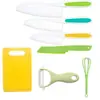 Amazon Conjunto de 13 Peças de Facas Infantis, Tábua de Corte Infantil, Cortador de Sanduíche, Descascador, Cortador de Batata