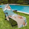 Funda para silla de playa transfronteriza funda para silla de playa de microfibra serie estrella de mar con impresión digital 3D