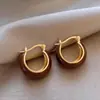 Brincos redondos com gotas de óleo estilo Maillard, luxo leve, alta qualidade, modernos, ear cuffs simples, elegantes e versáteis, brincos de nicho para mulheres
