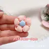 Acessórios de Flores Coloridas de Algodão, Flores Pequenas, Acessórios de Cabelo para Crianças, Roupas, Sapatos, Meias, Acessórios para Bolsas, Atacado