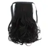 Peluca de coleta para mujer con cabello largo y rizado, estilo de cordones, ondas grandes realistas, longitud media a larga, coleta en forma de pera