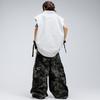 Conjunto de Ropa Moderna de Street Dance para Niños y Niñas, Pantalones Scimitar Camuflaje Geniales de Hip-Hop, Atuendo de Performance de Street Dance Hip-Hop para Niños