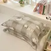 Par de Paños de Almohada de Gasa de Algodón Puro Paquete Extra Grande Extra Grueso Todo Algodón Jacquard Almohadilla Anti-Grasa para la Cabeza Almohada Individual