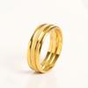 Anillo de Acero de Titanio Yunyao Estilo Tiktok Tres Vidas Tres Mundos Índice Esmerilado para Mujer, No se Desvanece, Versión Coreana, Banda Simple Lisa para Parejas