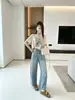 ¡Salvador de la Sensación Refrescante!~Jeans Scimitar de Acetato y Lyocell para Mujer, Estilo Delgado de Verano, Para Personas Bajas, Suaves, Pantalones Anchos Holgados