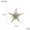 Nuevos Adornos Colgantes Navideños Creativos con Estrellas Explosivas de Polvo Pegajoso, Decoraciones Navideñas con Forma Irregular Tridimensional, Suministros Navideños