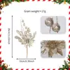 Decoraciones para árbol de Navidad transfronterizas de Amazon, tallos de bayas con purpurina y decoraciones navideñas hechas a mano en polvo