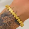 Venda Quente Transfronteiriça Impermeável Resistente ao Desbotamento Aço Titânio Conjunto de Pulseiras de Flor Levemente Luxuoso High-End Moda Versátil Banhado a Ouro 18K