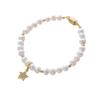 Pulsera de perlas de lujo ligera de moda de verano transfronteriza para mujer, pulsera con colgante de estrella que combina con todo, joyería