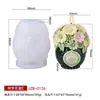 DIY Cesta de Flores Soñadora Lazo Ramo Vela Perfumada Interior Adornos Decorativos Hechos a Mano Fabricación Molde de Silicona