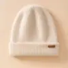 Nuevo Gorro Cálido de Invierno 100% Cachemir Puro para Hombres y Mujeres, Gorro de Lana Tejido, Gorro Casual, Gorro para el Frío al Aire Libre