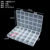 Caja Transparente de Plástico PP con 24 Compartimentos Caja para Joyería de Perlas Caja para Almacenamiento de Frijoles DIY Caja Organizadora para Piezas de Ferretería