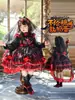 Fantasia Infantil de Halloween Lolita Meninas Vestido de Princesa Fantasia Cosplay de Vampiro Vestido de Festa de Aniversário para Menininha