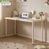 Escritorio de computadora, escritorio simple de doble longitud para dormitorio, con cajones, escritorio de estudio para uso doméstico, adecuado para estudiantes y trabajadores de oficina