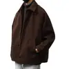 Chaqueta de Lana Estilo Japonés para Hombre Otoño e Invierno Holgada Casual de Negocios Solapa Abrigo de Pareja