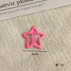 Presilha de Cabelo Estrela de Cinco Pontas Y2K para Mulheres, Presilha Lateral, Presilha Bb para Franja, Presilha de Cabelo Infantil Esmaltada Colorida Dopamina