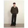 Ouswe Chaqueta de Algodón con Plumas para Hombre de Invierno Falsa de Dos Piezas con Capucha Chaqueta de Algodón para Pareja Marca de Moda Chaqueta Gruesa Holgada Rw193