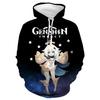 Sudadera con capucha para hombre y mujer, nueva sudadera con estampado de animación digital 3D transfronterizo europeo y americano con personaje del juego de Dios original, otoño de 2021