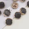Botones metálicos perlados estilo ojo de gato para cheongsam, Hanfu, botones cuadrados pequeños para camisas, vestidos, suéteres y cárdigans