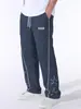 Nuevos Pantalones Bordados con Estrella de Alta Calle Europeos y Americanos Transfronterizos de Amazon para Hombre, Pantalones Deportivos Casuales Estilo Americano