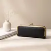 Estilo Nuevo Estuche Creativo para Gafas de Cuero Genuino, Bolsa Portátil para Guardar Gafas de Sol, Estuche de Alta Gama con Clip para Gafas de Sol, Estuche para Lápiz de Cejas de Mujer