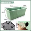 Maceta para Plantar Verduras en Balcón Caja para Plantar Verduras Maceta de Plástico Perezosa de Riego Automático Rectangular Familiar Exterior Azotea Kaka Hu