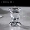 Suporte de Velas de Vidro Estilo Europeu Coluna Romana para Mesa de Jantar Doméstica Casamento Jantar à Luz de Velas Atmosfera Romântica Suporte de Velas Transparente