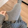 Medias Finas Grises Ceniza Primavera y Otoño Serie Miu Ligeramente Transparentes Rayas Verticales Leggings Gris Oscuro Medias Gruesas para Mujer