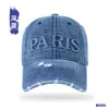 Gorra de Béisbol con Letra 3D para Hombre, Sombrero de Sol Versátil de Mezclilla y Algodón de Moda, Gorra con Visera de Protección Solar para Mujer, Personalizable