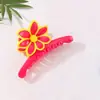Pinza para el pelo de Flor de Frangipani Colorida Linda de Venta Caliente Transfronteriza Pinza de Tiburón de Gama Alta Pinza de Moda Dulce Elegante para Mujeres