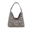2024 Nova Moda Simples Outono e Inverno Design Personalizado Estampa de Leopardo Estilo Ocidental Grande Capacidade Bolsa de Ombro/Axila Tote Feminina