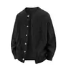 Cárdigan de estilo americano para hombre con cuello redondo, nuevo top de marca de moda otoño e invierno 2026, chaqueta de punto casual, ropa para hombre