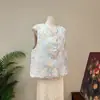 Novo Colete Fresco Jacquard Estilo Nacional Chinês Chegada Nova Outono 2026 Design de Gola Redonda Camada Externa tipo Manto nos Ombros Colete Redutor de Idade