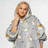 Sudadera con Capucha Talla Grande Amazon Manta Perezosa Manta Portátil Sudadera Tk con Capucha Bolsillo Grande Jersey de Franela para Uso en Casa