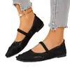 Comercio Exterior Nuevo Talla Grande Encaje Malla Punta Puntiaguda Planos Planos para Mujer Transpirables Casual Dulces Perezosos Poco Profundos Zapatos de Trabajo
