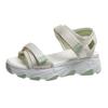 Sandalias de Playa para Mujer 2024 Verano Nuevas Planas de Moda Zapatos de Playa Velcro Suela Gruesa Sandalias Deportivas