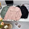 Outono 100kg Irmã Gorda Moda Camurça Pequeno Cheiro Jaqueta Tamanho Grande Feminina Casual Pequena Camisa 0851