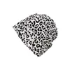Gorro holgado estilo americano con estampado de leopardo para mujer, Nuevo modelo Primavera/Verano 2025, Gorro personalizado para uso diario para circunferencia de cabeza grande, Gorro tipo turbante elegante