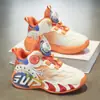 Sapatos Infantis Sapatos de Basquete 2026 Novos Sapatos Esportivos com Botão Primavera Verão Malha Meninos Meninas Tênis de Corrida Crianças Médias Grandes