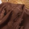 Tela Jacquard con Patrón Oscuro de Fragancia de Pájaro y Flor Tejida Suave Sedosa Jacquard Catiónico Retorcido Tela de Estilo Nacional para Mujer