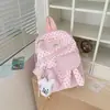 Mochila Feminina Pequena Design de Nicho Moda Casual 2026 Tecido Composto Bolsa para o Dia a Dia Lazer ao Ar Livre Bolsa Escolar para Estudante Universitário