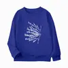 Comércio Exterior Amazon Marca da Moda Streetwear Gola Redonda Manga Longa Moletom Estilo Europeu e Americano Transfronteiriço Unissex Infantil Roupa Combinando Pai e Filho Caimento Solto Camiseta Básica