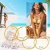 Tobillera Sencilla y Versátil de Venta Caliente Transfronteriza, Acero Inoxidable Dorado Seis Caras Pulido Tobillera de Verano para Playa para Mujeres Venta al por Mayor